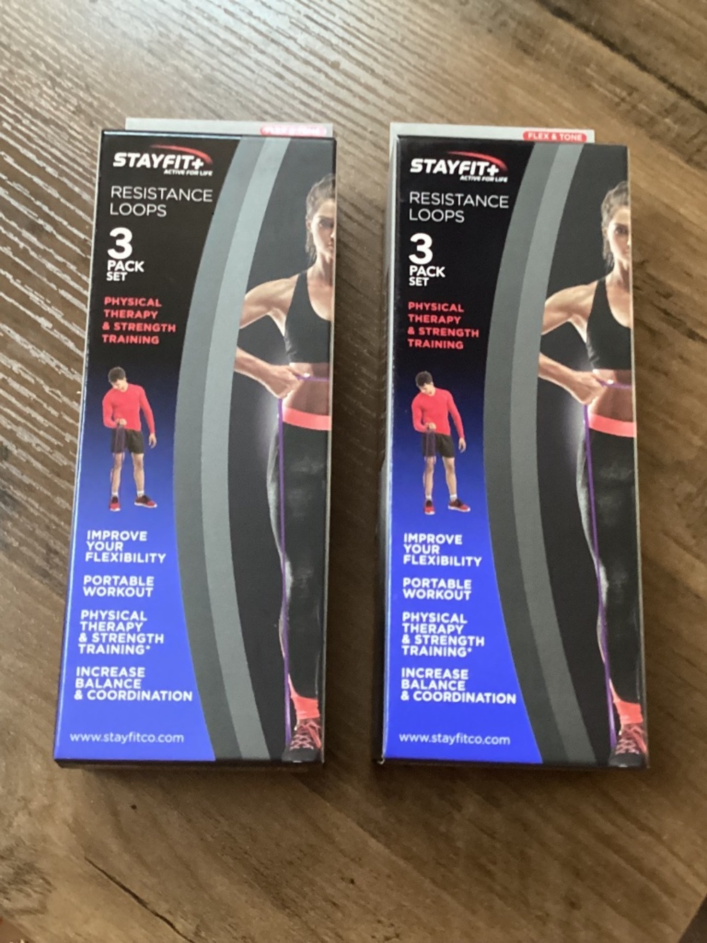 Stay fit Resistance Loops 3 pack set Bundle Brand New 2 packs=6 loops
